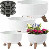 zestaw 3X DONICZKA KWIETNIK MISA OSŁONKA NA NÓŻKACH WKŁAD TARAS BALKON DOM