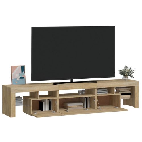 Szafka pod TV z oświetleniem LED, dąb sonoma 200x36,5x40 cm na Arena.pl