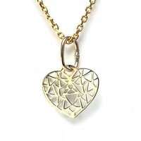 Złota Zawieszka Serce z Ażurem Próba 585