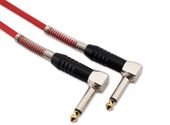 Kabel instrumentalny Jack 6.3mm kątowy 5m Red's Music GC0350C-RED