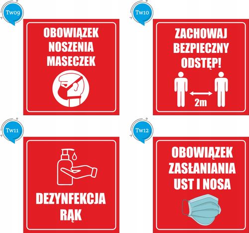 Wejście tylko w masce ochronnej NAKLEJKA na Arena.pl