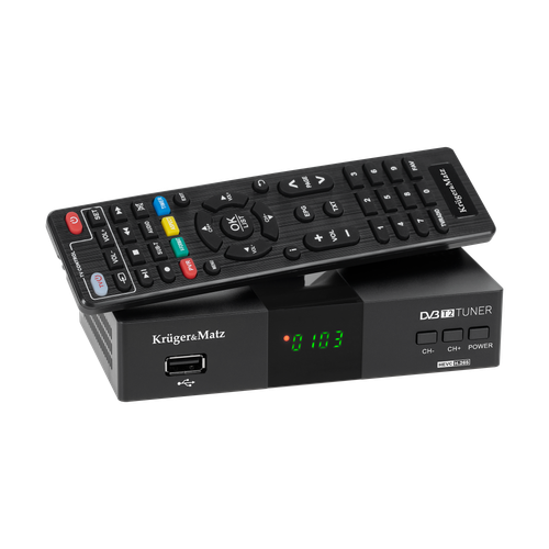 Tuner DVB-T2 H.265 HEVC Kruger&Matz HDMI SCART PVR EPG USB dekoder na Arena.pl