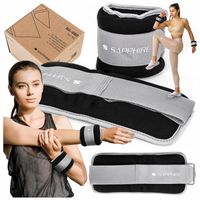 OBCIĄŻNIKI na RĘCE i NOGI 2x1kg zestaw CIĘŻARKI na kostki nadgarstki RZEPY