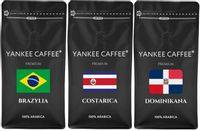 Kawa ziarnista Świeżo Palona Zestaw 3x1kg z różnych krajów Yankee Caffee