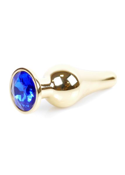 Plug-Jewellery Gold BUTT PLUG- Dark Blue zdjęcie 7