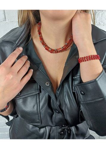 Bransoletka Jaspis czerwony 925 na Arena.pl