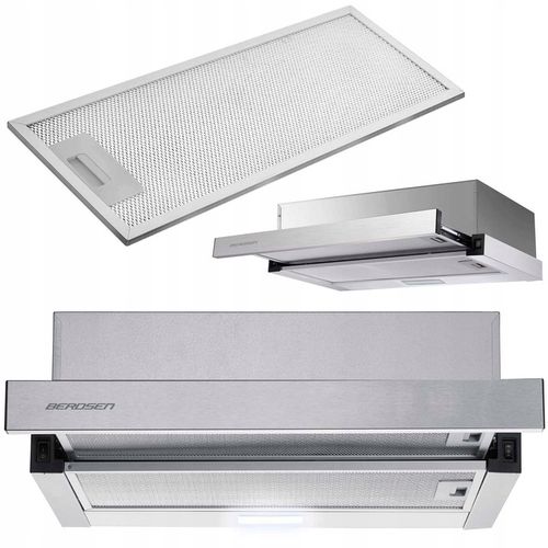 OKAP TELESKOPOWY KUCHENNY 60cm INOX BERDSEN 229 na Arena.pl
