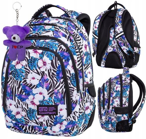 PLECAK CoolPack SZKOLNY MŁODZIEŻOWY Drafter FLOWER ZEBRA+GRATIS na Arena.pl