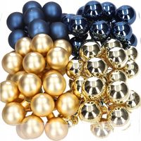 BOMBKI SZKLANE DO STROIKÓW NA DRUCIKU CHOINKOWE BOMBKA 3cm 72szt