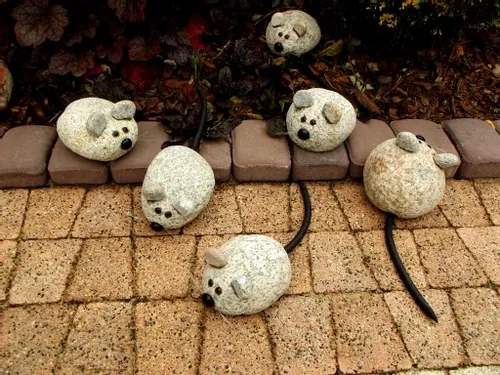 myszka z granitu ozdoba ogród prezent gartdeco1 na Arena.pl