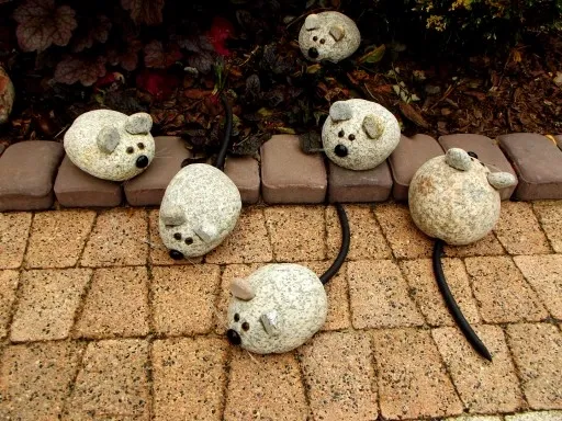 myszka z granitu ozdoba ogród prezent gartdeco1 zdjęcie 7