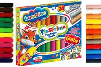 BAMBINO PLASTELINA SZKOLNA 24 KOLORÓW GRATIS podkładka