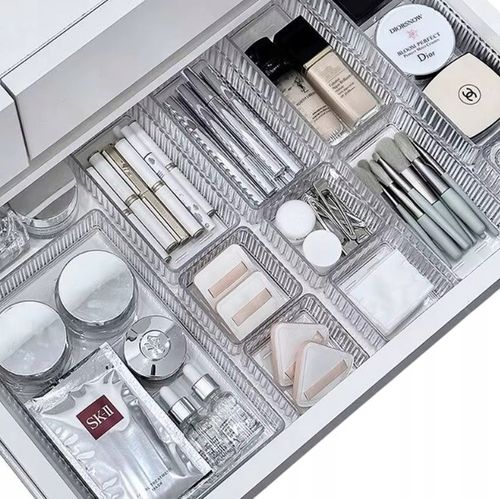 ORGANIZER NA KOSMETYKI WKŁAD DO SZUFLADY POJEMNIK TACKA PERFUMY MODUŁOWY 7 na Arena.pl
