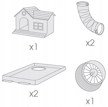 KLATKA DLA CHOMIKA MYSZY DOMEK KOŁOWROTEK TUNELE na Arena.pl