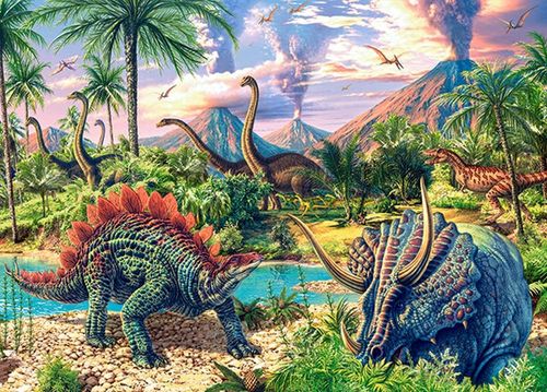 Puzzle 120el. dinosaur volc. na Arena.pl