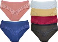 MAJTKI damskie bawełniane KORONKOWE BAWEŁNA figi rozmiar 3XL x 6 sztuk