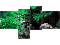 OBRAZ SECRET GARDEN MOST OGRÓD JAPONIA KOLORY