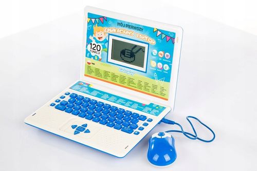 KINDERPLAY LAPTOP DLA DZIECI EDUKACYJNY DO NAUKI LITEREK LICZENIA 120 OPCJI na Arena.pl