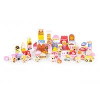 EKOLOGICZNE KLOCKI DREWNIANE ECOTOYS 116 ELEMENTÓW EDUKACYJNE