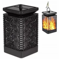 Lampion Ozdobny Solarny Z Efektem Płomienia Ogrodowy Zewnętrzny