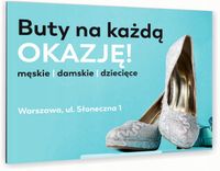 nadruk UV TABLICZKA reklamowa aluminiowa dibond 40x30 szyld sklep obuwniczy
