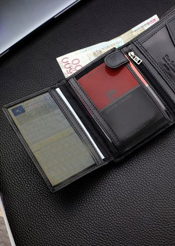 Portfel Męski Pierre Cardin Skórzany Czarny Pojemny RFID Torebka Certyfikat na Arena.pl