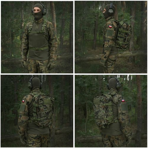 PLECAK WOJSKOWY TAKTYCZNY DOMINATOR EDC MOLLE MORO PL WOODLAND wz.93 30L na Arena.pl