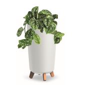 Donica wysoka tuba okrągła 19,5 cm biały mat