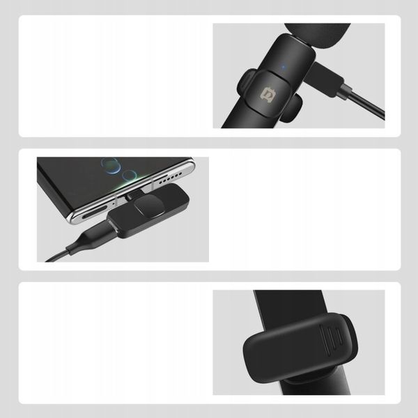Bezprzewodowy Mikrofon Krawatowy na USB C PULUZ PU3082B zdjęcie 10