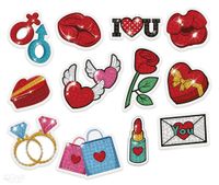 haft diamentowy - naklejki love 3801