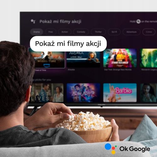 Telewizor 50" UHD Google TV Kruger&Matz DVB-T2/T/C H.265 HEVC na Arena.pl