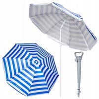 PARASOL PLAŻOWY Z KOTWĄ OGRODOWY UV WKĘCANY ŚWIDER DUŻY ŁAMANY NA PLAŻĘ