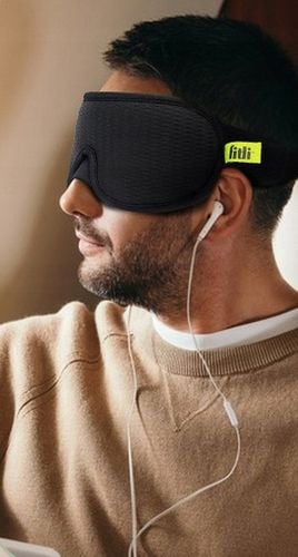 OPASKA NA OCZY DO SPANIA 3D Maska Zaciemniająca Regulowana MEMORY CZARNA na Arena.pl