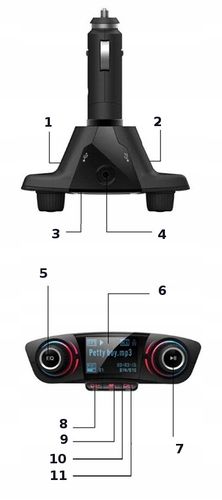 TRANSMITER FM BLUETOOTH 5.0 USB MULTIMEDIALNY 8w1 na Arena.pl