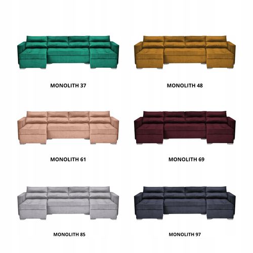 Narożnik Varius BIG rozkładany f spania pojemniki Family meble brąz na Arena.pl