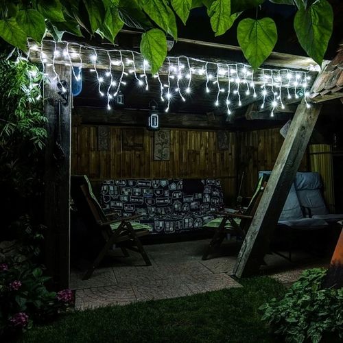 LAMPKI SOPLE 500 LED KURTYNA 13,2M ZEWNĘTRZNE WEWNĘTRZNE zimny biały na Arena.pl