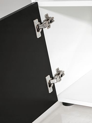 Pan Igiełka Szafka RTV LED Czarny Biały Dąb Wotan Połysk Mat Blue LEDs na Arena.pl