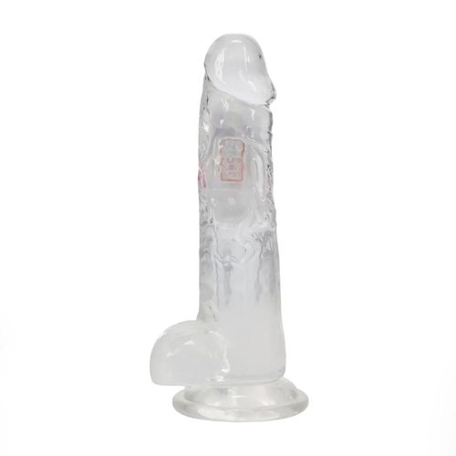 Led Vibrating Straight Cock With Balls - 20 Cm - Transparent na Arena.pl