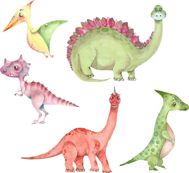 NAKLEJKI zestaw DINOZAURY  na ścianę do pokoju dziecka M zdjęcie 1