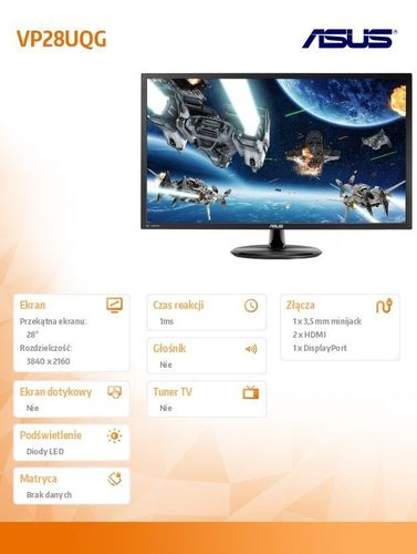 Asus 28" VP28UQG na Arena.pl