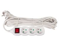 Przedłużacz mieszkaniowy 3GN/W z uziemieniem 10m 3x1 P1310 biały EMOS