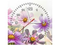 30X30CM ZEGAR DELIKATNE KWIATY OBRAZ DREWNO