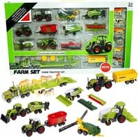 Maszyny Rolnicze Traktory Kombajny Duży Zestaw Farmera dla Dzieci Zwierzęta