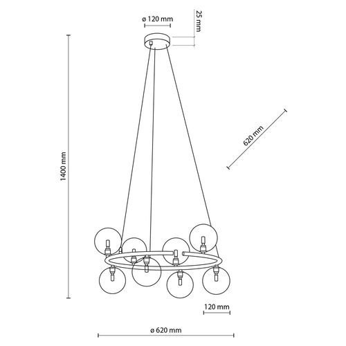 żyrandol anabelle brown 6572 tk lighting na Arena.pl