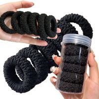 Gumki frotki do włosów w pudełku klasyczne zestaw 6szt uniwersalne czarne