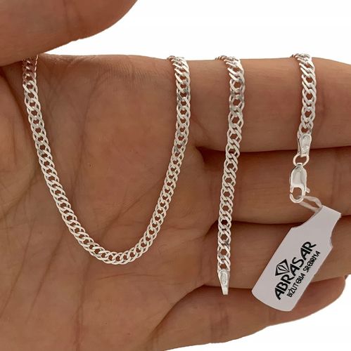 ŁAŃCUSZEK SREBRNY MĘSKI ROMBO 030/50cm SREBRO 925 DLA NIEGO NA PREZENT na Arena.pl