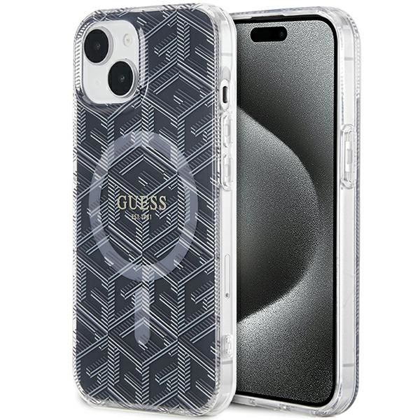 Etui Guess do iPhone 15, iPhone 14, iPhone 13, Czarny, MagSafe zdjęcie 1