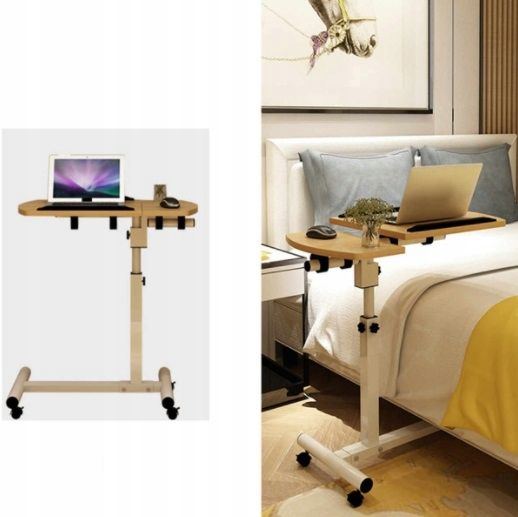 Stolik BIURKO na kółkach pod laptopa (E020) zdjęcie 6