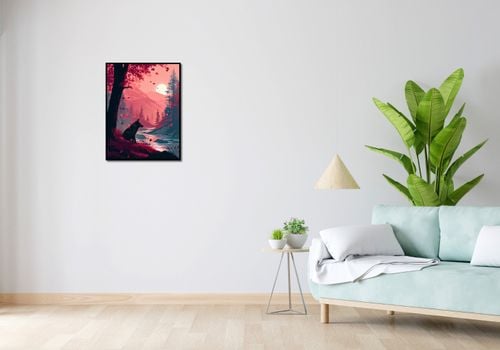 Plakat 50x65cm Wilk Przy Brzegu Lasu na Arena.pl