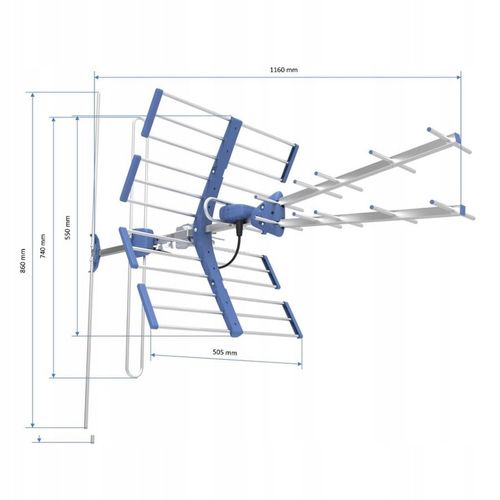 Antena do telewizji naziemnej kierunkowa VHF/UHF Telkom-Telmor W21 na Arena.pl